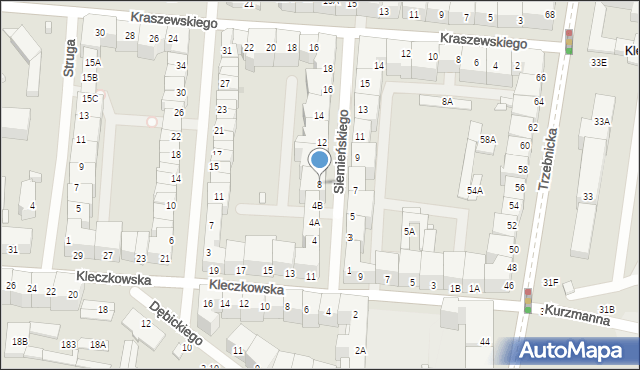 Wrocław, Siemieńskiego Lucjana, 8, mapa Wrocławia