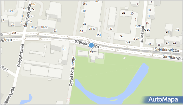 Wrocław, Sienkiewicza Henryka, 23, mapa Wrocławia