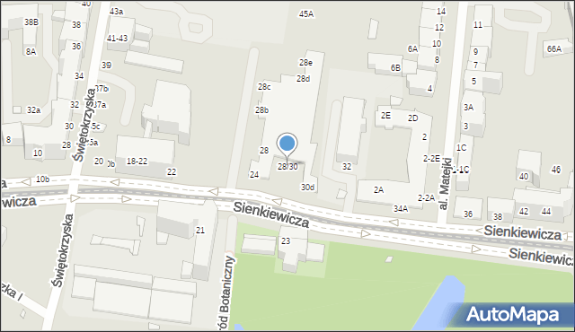 Wrocław, Sienkiewicza Henryka, 28/30, mapa Wrocławia