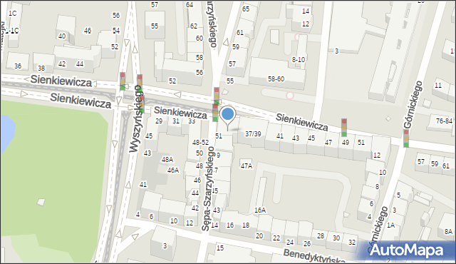 Wrocław, Sienkiewicza Henryka, 35, mapa Wrocławia