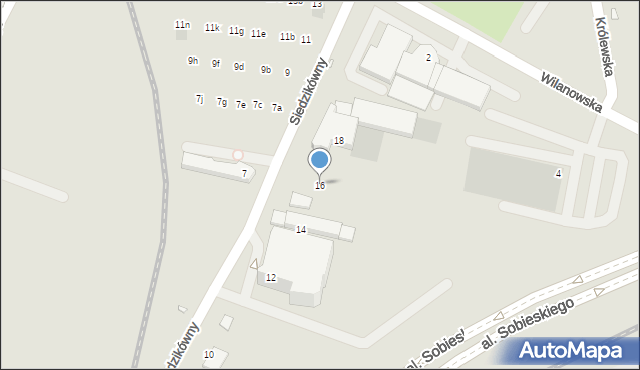 Wrocław, Siedzikówny-Inki Danuty, 16, mapa Wrocławia