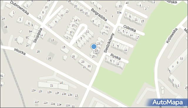 Wrocław, Siedzikówny-Inki Danuty, 17, mapa Wrocławia