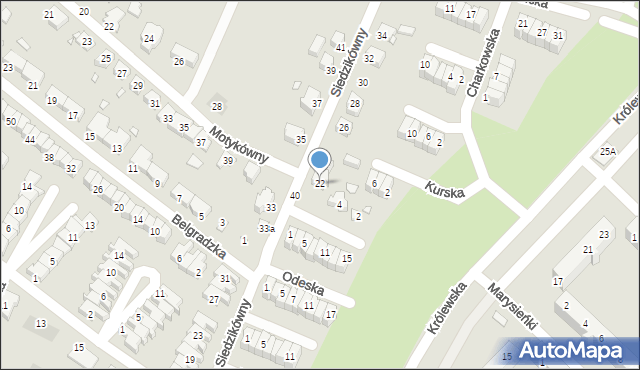 Wrocław, Siedzikówny-Inki Danuty, 22, mapa Wrocławia