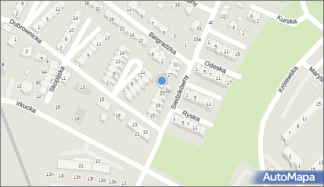 Wrocław, Siedzikówny-Inki Danuty, 23, mapa Wrocławia