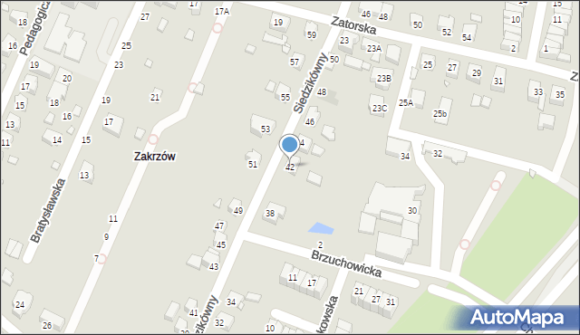 Wrocław, Siedzikówny-Inki Danuty, 42, mapa Wrocławia