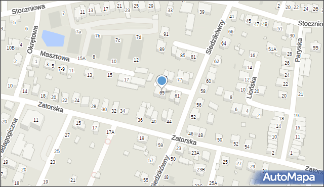 Wrocław, Siedzikówny-Inki Danuty, 65, mapa Wrocławia