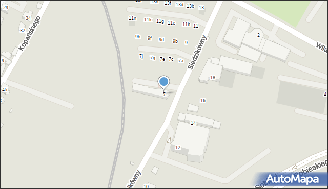 Wrocław, Siedzikówny-Inki Danuty, 7, mapa Wrocławia