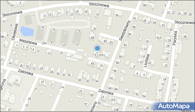 Wrocław, Siedzikówny-Inki Danuty, 75, mapa Wrocławia