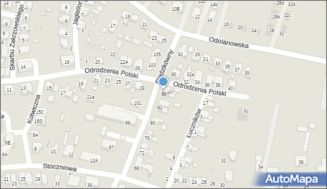 Wrocław, Siedzikówny-Inki Danuty, 86, mapa Wrocławia