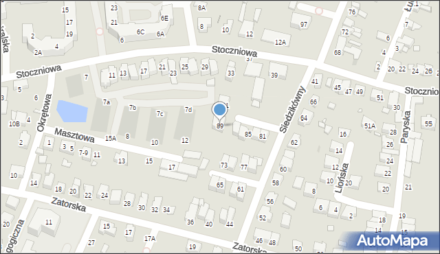 Wrocław, Siedzikówny-Inki Danuty, 89, mapa Wrocławia