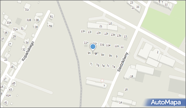 Wrocław, Siedzikówny-Inki Danuty, 9g, mapa Wrocławia