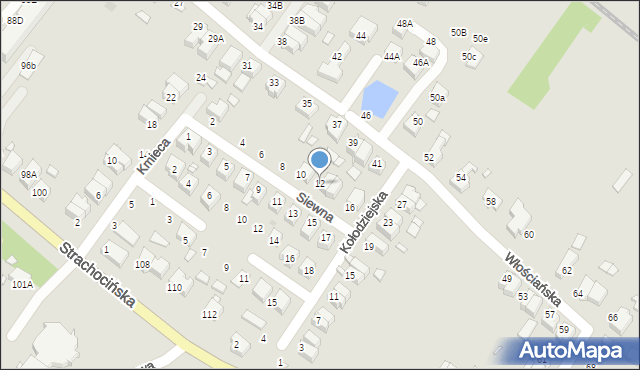 Wrocław, Siewna, 12, mapa Wrocławia