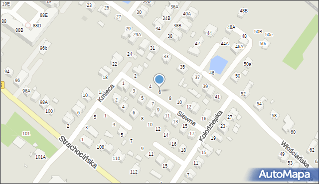 Wrocław, Siewna, 6, mapa Wrocławia