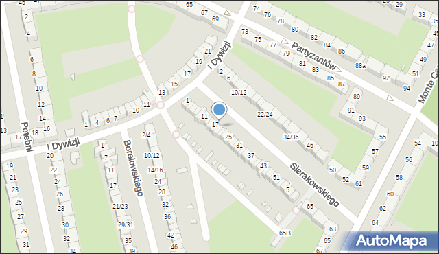 Wrocław, Sierakowskiego Zygmunta, 19, mapa Wrocławia