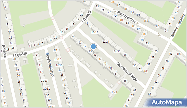 Wrocław, Sierakowskiego Zygmunta, 29, mapa Wrocławia