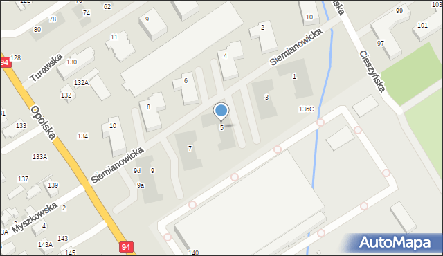 Wrocław, Siemianowicka, 5, mapa Wrocławia