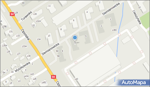 Wrocław, Siemianowicka, 7, mapa Wrocławia