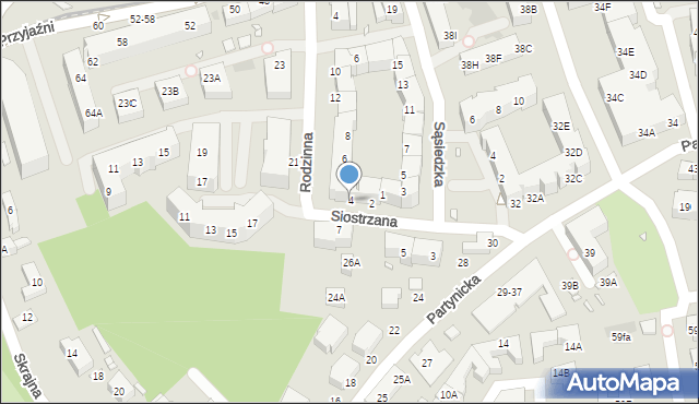 Wrocław, Siostrzana, 4, mapa Wrocławia