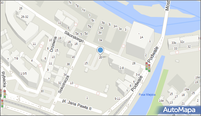 Wrocław, Sikorskiego Władysława, gen., 10, mapa Wrocławia