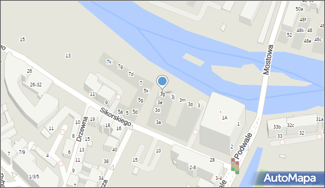 Wrocław, Sikorskiego Władysława, gen., 3g, mapa Wrocławia