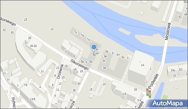 Wrocław, Sikorskiego Władysława, gen., 5g, mapa Wrocławia