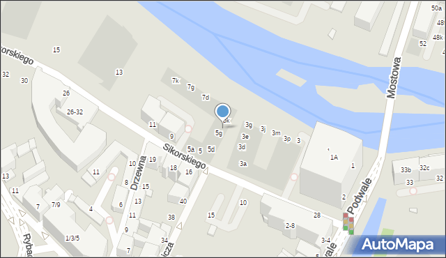 Wrocław, Sikorskiego Władysława, gen., 5h, mapa Wrocławia