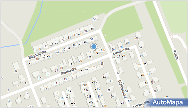 Wrocław, Siedlecka, 22b, mapa Wrocławia