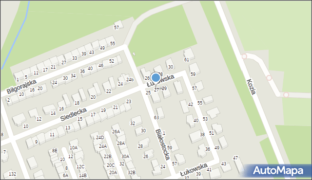 Wrocław, Siedlecka, 27, mapa Wrocławia