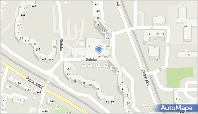 Wrocław, Sielska, 5, mapa Wrocławia