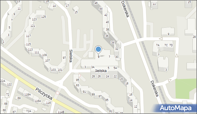 Wrocław, Sielska, 9, mapa Wrocławia