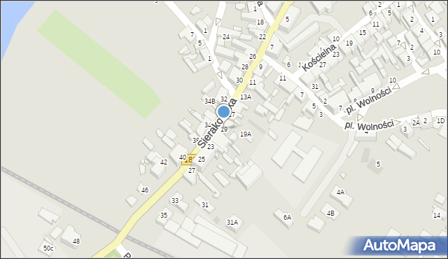 Wronki, Sierakowska, 19B, mapa Wronki