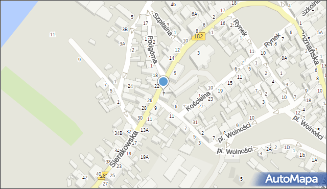 Wronki, Sierakowska, 7, mapa Wronki