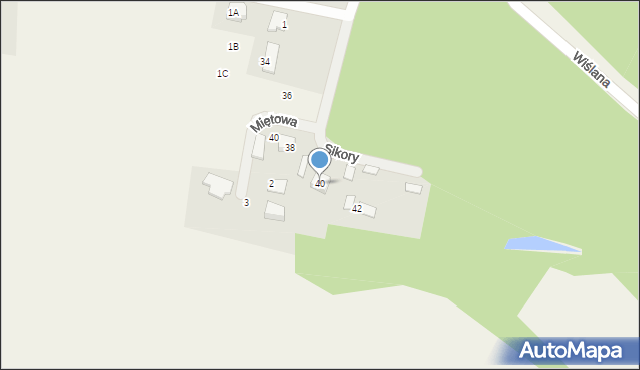 Wykowo, Sikory Wawrzyńca, 40, mapa Wykowo