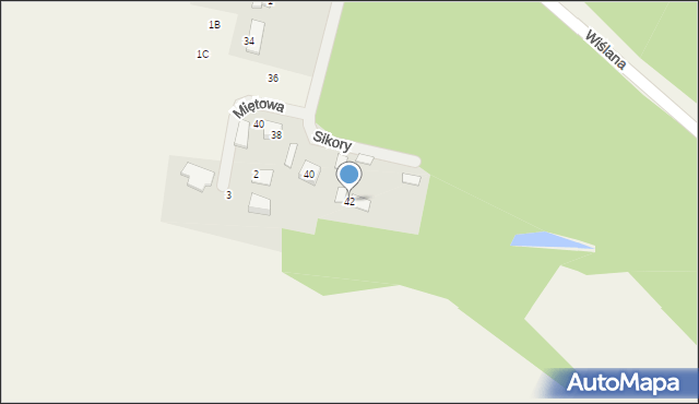 Wykowo, Sikory Wawrzyńca, 42, mapa Wykowo