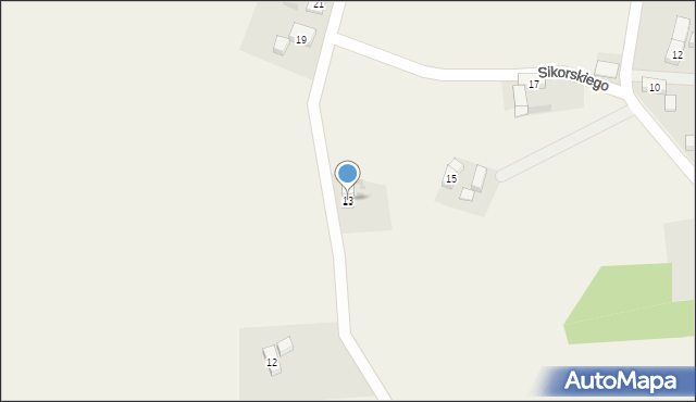 Wykroty, Sikorskiego Władysława, gen., 13, mapa Wykroty