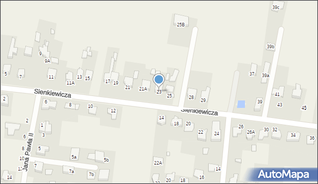Wymysłów, Sienkiewicza Henryka, 23, mapa Wymysłów