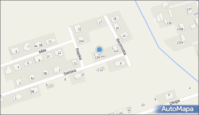Wysogotowo, Sielska, 13B, mapa Wysogotowo
