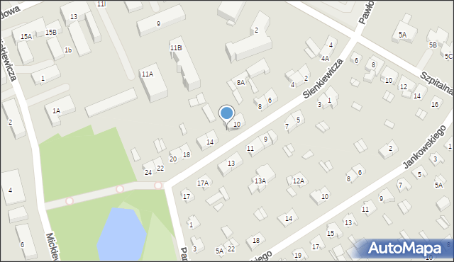 Wysokie Mazowieckie, Sienkiewicza Henryka, 12, mapa Wysokie Mazowieckie