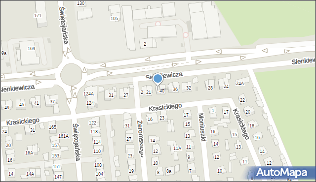 Wyszków, Sienkiewicza Henryka, 21A, mapa Wyszków