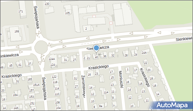 Wyszków, Sienkiewicza Henryka, 21b, mapa Wyszków