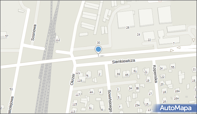 Wyszków, Sienkiewicza Henryka, 28, mapa Wyszków