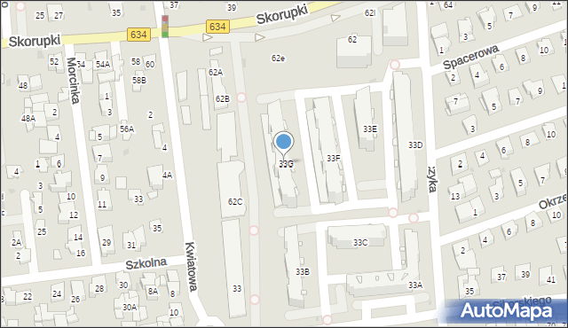 Ząbki, Sikorskiego Władysława, gen., 33G, mapa Ząbki