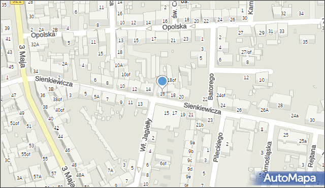 Zabrze, Sienkiewicza Henryka, 16, mapa Zabrza