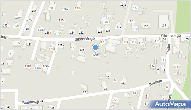 Zabrze, Sikorskiego Władysława, gen., 123a, mapa Zabrza