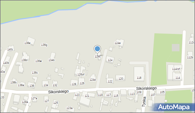 Zabrze, Sikorskiego Władysława, gen., 124c, mapa Zabrza