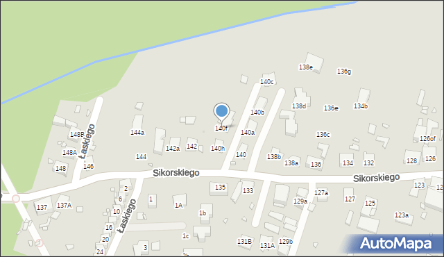 Zabrze, Sikorskiego Władysława, gen., 140f, mapa Zabrza