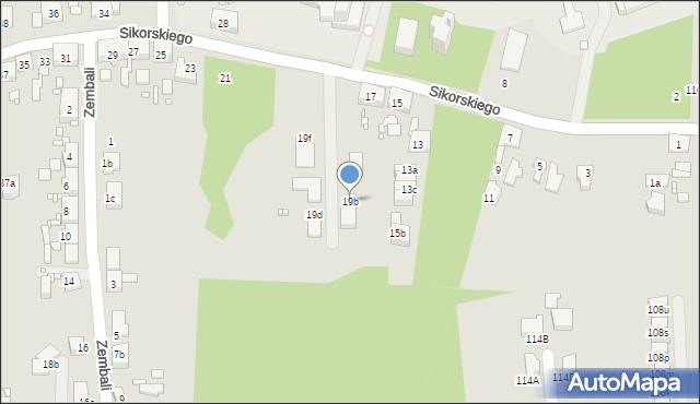 Zabrze, Sikorskiego Władysława, gen., 19b, mapa Zabrza