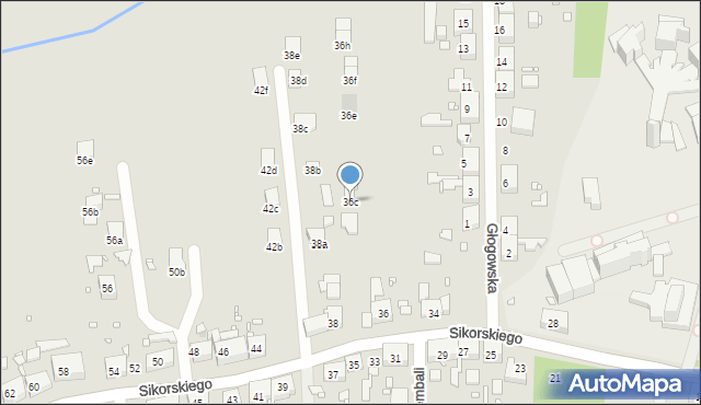 Zabrze, Sikorskiego Władysława, gen., 36c, mapa Zabrza