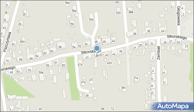 Zabrze, Sikorskiego Władysława, gen., 45, mapa Zabrza