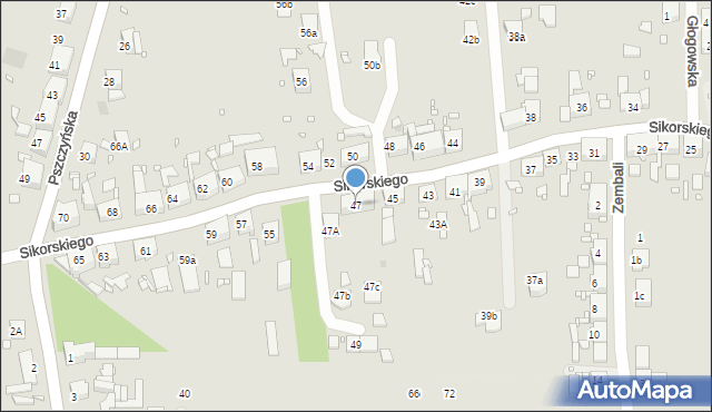 Zabrze, Sikorskiego Władysława, gen., 47, mapa Zabrza